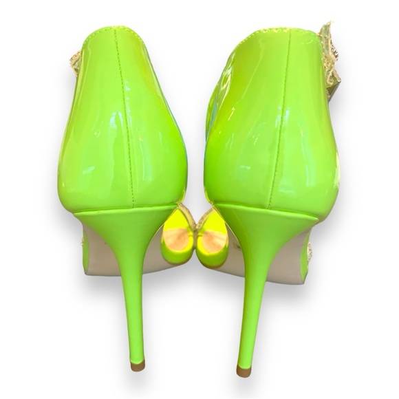 NEW Mixx Shuz Neon Green Maritza Heels Size 8.5 - Picture 7 of 8